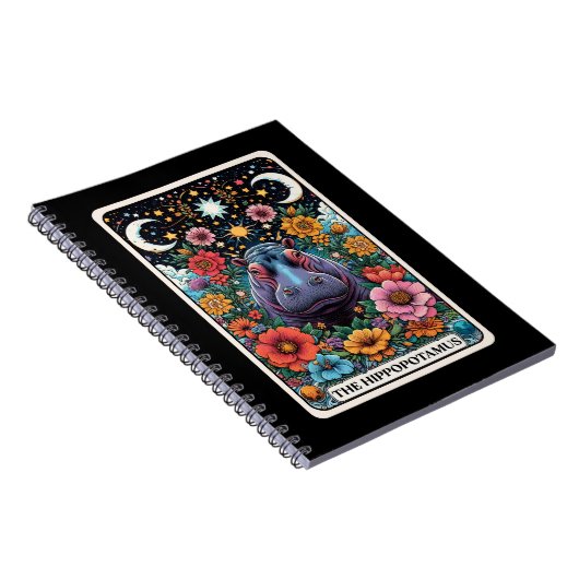 Hippopotamus Spirit Tarot Card Notebook Notizblock (Rechte Seite)