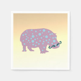 Hippopotamus Standard Cocktail Papier Napkins Serviette