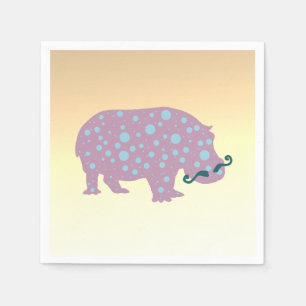 Hippopotamus Standard Cocktail Papier Napkins Serviette