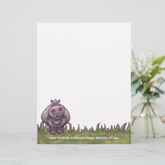 Hippopotamus Stationery (Stehend Vorderseite)