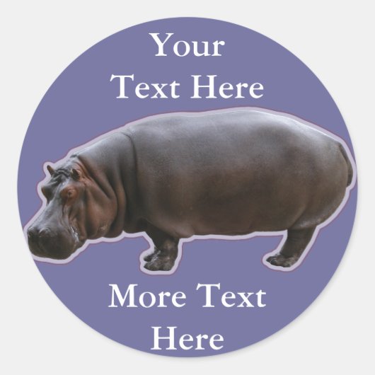 Hippopotamus Stickers (Vorderseite)