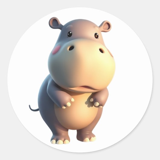 Hippopotamus Stickers (Vorderseite)