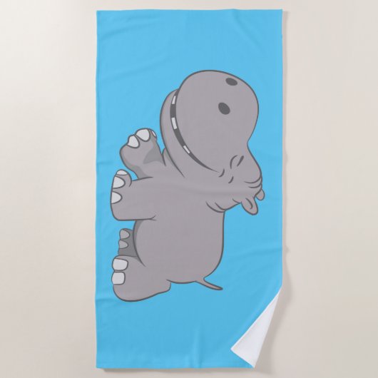 Hippopotamus Strandtuch (Vorderseite)