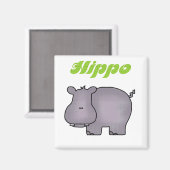 Hippopotamus Tshirts und Geschenke Magnet (Vorderseite/Rückseite)