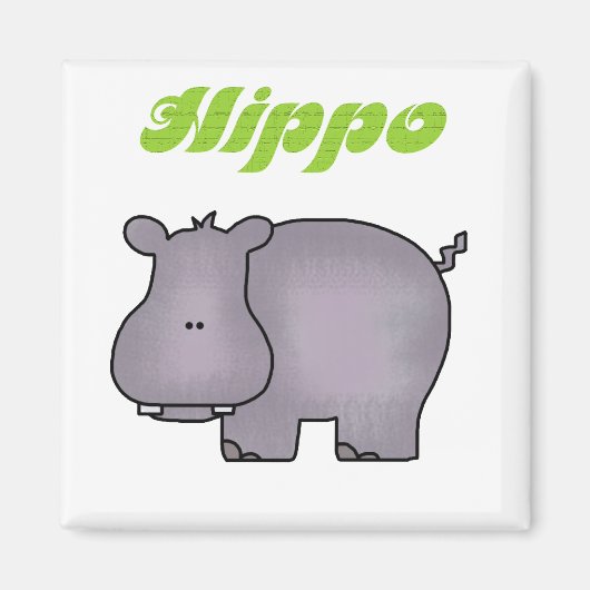 Hippopotamus Tshirts und Geschenke Magnet (Vorne)