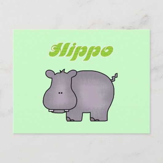 Hippopotamus Tshirts und Geschenke Postkarte (Vorderseite)