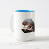Hippopotamus Two-Tone Mug Zweifarbige Tasse (Vorderseite Links)