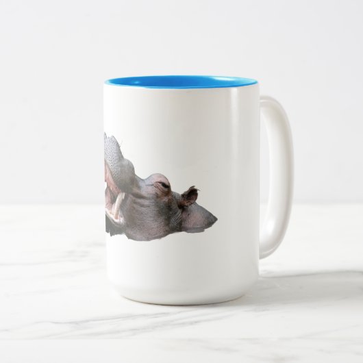 Hippopotamus Two-Tone Mug Zweifarbige Tasse (VorderseiteRechts)
