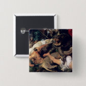 Hippopotamus-und Krokodil-Jagd, c.1615-16 Button (Vorne & Hinten)