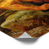 Hippopotamus und Krokodile-Jagd, Peter Paul Rubens Poster (Ecke)