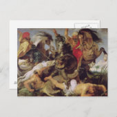 Hippopotamus und Krokodiljagd, c.1615-16 Postkarte (Vorne/Hinten)