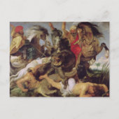 Hippopotamus und Krokodiljagd, c.1615-16 Postkarte (Vorderseite)