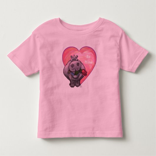 Hippopotamus-Valentinstag Kleinkind T-shirt (Vorderseite)