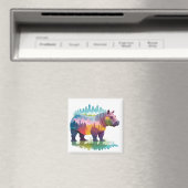 Hippopotamus Vector Art Magnet (In Situ (Geschirrspüler))