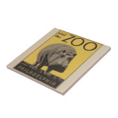 Hippopotamus Vintages Nilpferd-Zooposter wpa Fliese (Seite)