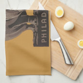 Hippopotamus Vintages Nilpferd-Zooposter wpa Handtuch (Viertel Falte)