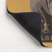 Hippopotamus Vintages Nilpferd-Zooposter wpa Mousepad (Ecke)