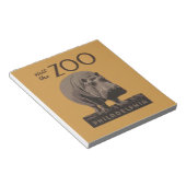 Hippopotamus Vintages Nilpferd-Zooposter wpa Notizblock (angewinkelt)