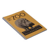 Hippopotamus Vintages Nilpferd-Zooposter wpa Notizblock (Rechte Seite)