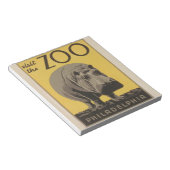 Hippopotamus Vintages Nilpferd-Zooposter wpa Notizblock (angewinkelt)