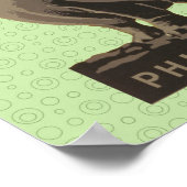 Hippopotamus Vintages Nilpferd-Zooposter wpa Poster (Ecke)