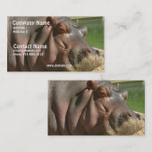 Hippopotamus-Visitenkarte Visitenkarte (Vorne/Hinten)