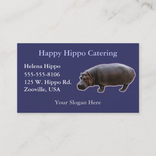Hippopotamus-Visitenkarten Visitenkarte (Vorderseite)