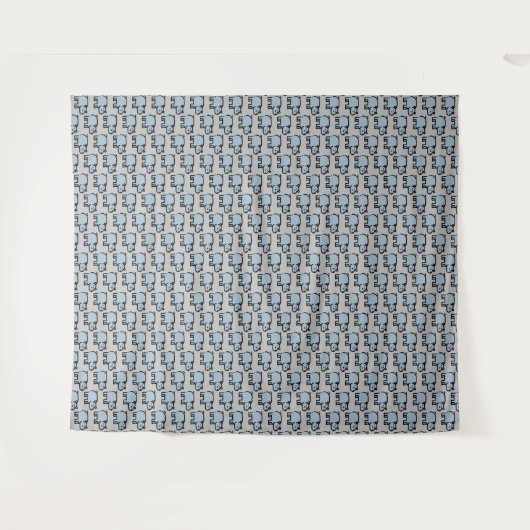 Hippopotamus Wandteppich (Vorderseite (Horizontal))