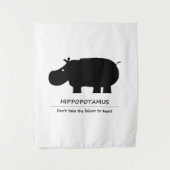 Hippopotamus Wandteppich (Vorderseite)