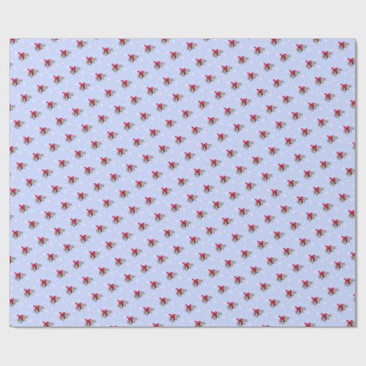 Hippopotamus Weihnachtsgeschenk Wrap Wrapping Papi Geschenkpapier (Flach)