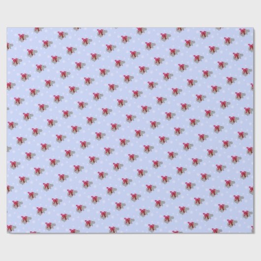 Hippopotamus Weihnachtsgeschenk Wrap Wrapping Papi Geschenkpapier (Flach)