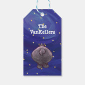 Hippopotamus WeihnachtsgeschenkTags Geschenkanhänger (Rückseite)
