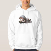 Hippopotamus White Men's Hoodies (Vorderseite)