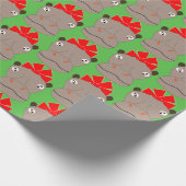 Hippopotamus Wrapping Papier Geschenkpapier (Ecke)