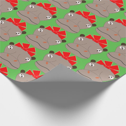 Hippopotamus Wrapping Papier Geschenkpapier (Ecke)