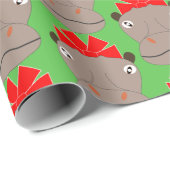 Hippopotamus Wrapping Papier Geschenkpapier (Rolleneckpunkt)