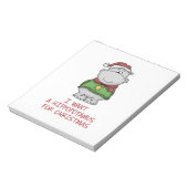 Hippopotamus zu Weihnachten - Niedliches Hippo-Des Notizblock (Rotiert)