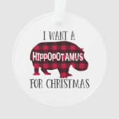 Hippopotamus zu Weihnachten - Ornament (Vorderseite)