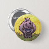 Hippopotamusgeschenke und Zubehör Button (Vorne & Hinten)