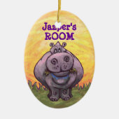 Hippopotamusgeschenke und Zubehör Keramik Ornament (Vorne)