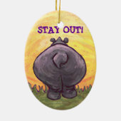 Hippopotamusgeschenke und Zubehör Keramik Ornament (Hinten)