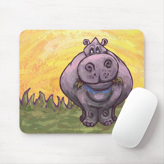 Hippopotamusgeschenke und Zubehör Mousepad (Mit Mouse)