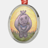 Hippopotamusgeschenke und Zubehör Ornament Aus Metall (Links)