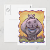 Hippopotamusgeschenke und Zubehör Postkarte (Vorne/Hinten)