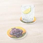 Hippopotamusgeschenke und Zubehör Sandstein Untersetzer (Seite)