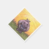 Hippopotamusgeschenke und Zubehör Serviette (Ecke)