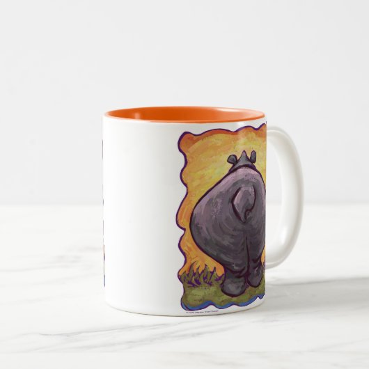 Hippopotamusgeschenke und Zubehör Zweifarbige Tasse (VorderseiteRechts)