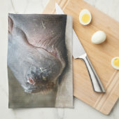 Hippopotamushandtücher Handtuch (Viertel Falte)