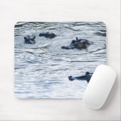 Hippopotamusse in einem Fluss, Afrika Mousepad (Mit Mouse)