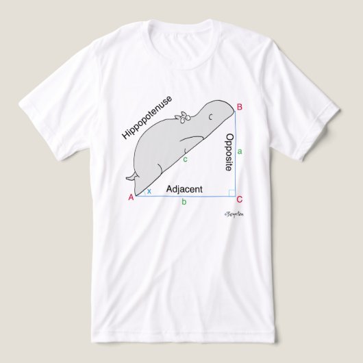HIPPOPOTENUSE T-shirt by Sandra Boynton Tri-Blend Shirt (Design Vorderseite)
